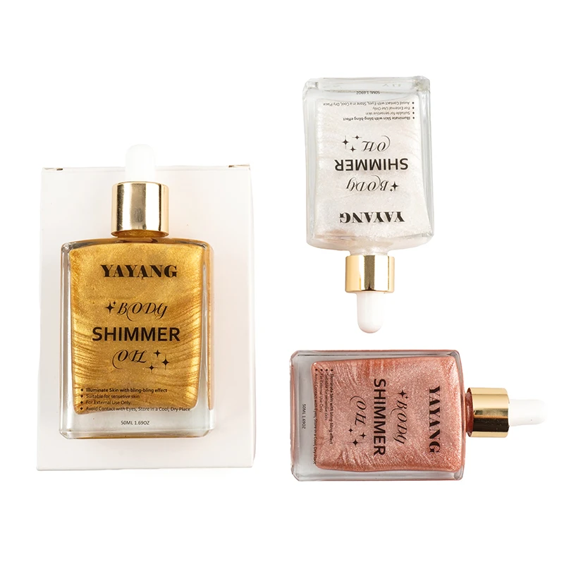 Body Oils Hypoallergenic Rose Pink Gold White 30ml bottle Shimmer Body Oils for Dry Body