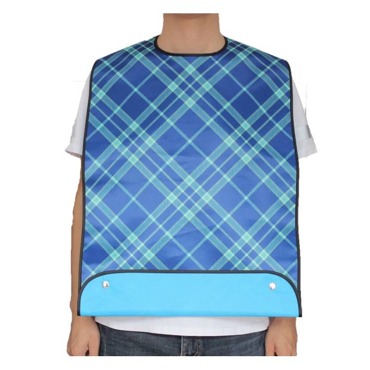 Sunrise Nursing Home Custom Apron Rice Pocket Elderly Waterproof Leak-Free Disposable Adult Feeding Bib