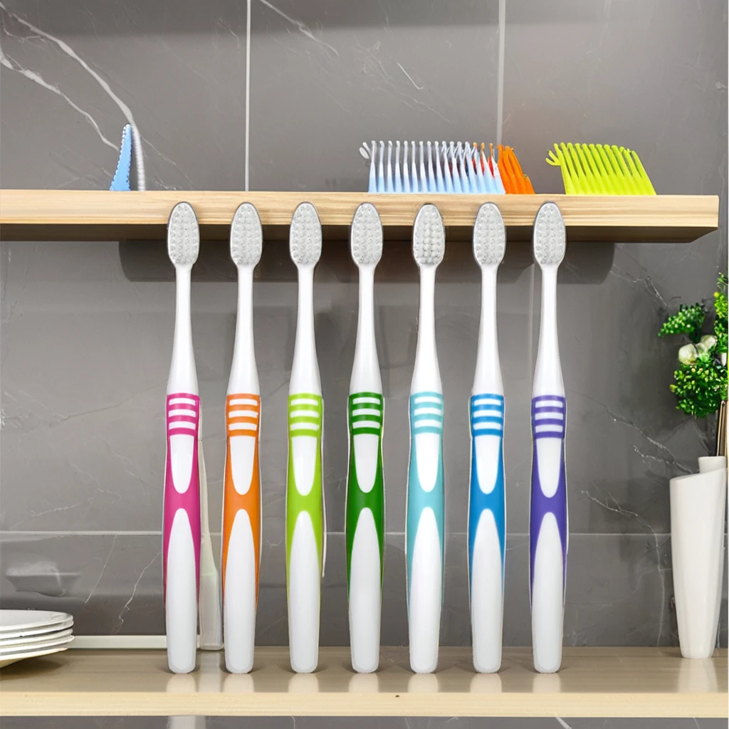 2024 Hot sale private label plastic TOOTHBRUSH for adult daily home use cheap toothbrush for oral hygiene care