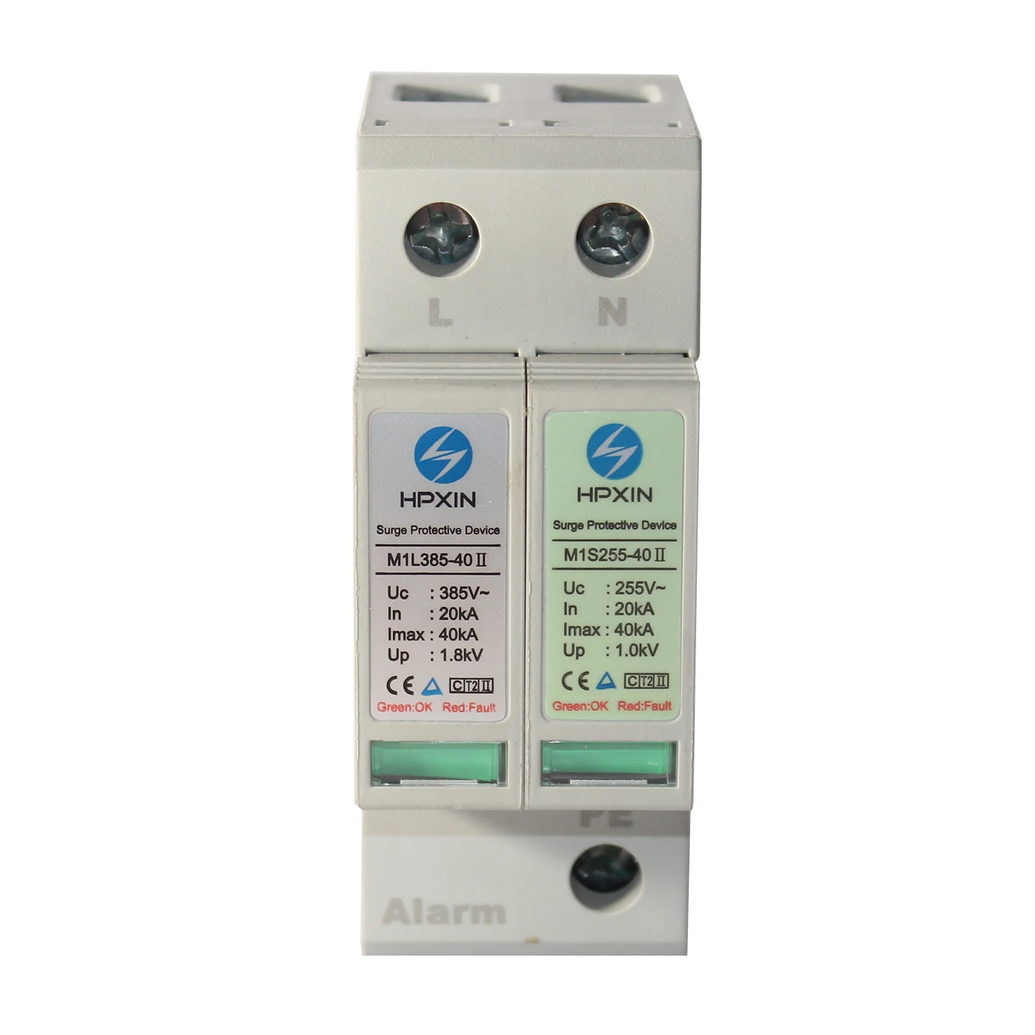 Hpxin M1L385-40II(1P + N) хит продаж 220v устройство защиты от импульсных перенапряжений разрядник молнии протектор устройства солнечной энергии, сетевой фильтр СПД
