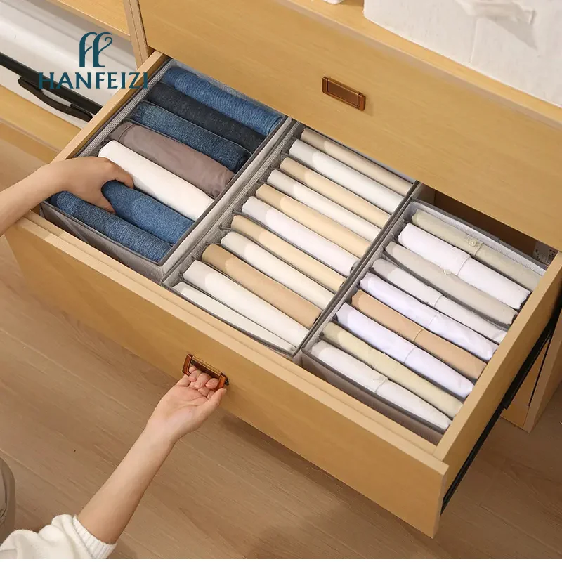 HANFEIZI New Arrival Foldable Household Storage Box Wardrobe Drawer Organizer Home Cabinet Divider Box