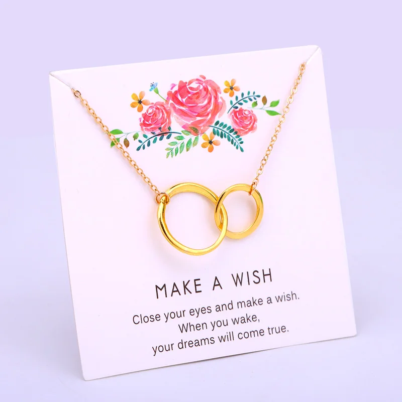 Make a Wish Birthday Gift Necklace for Bridesmaid Maid of Honor Godmother Wife Soul Sister Best Friend Girl Boy Friend Necklaces