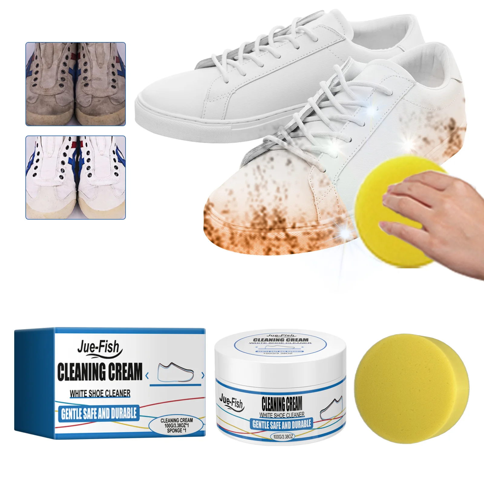 One-Wipe Whitening Solid Shoe Cleaning Cream No-Wash Stain Removal Sports Canvas Shoes Artifactual Care Product Other Apparel