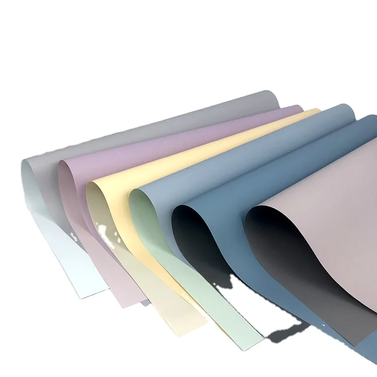 High quality two-color wrapping paper gold double sided flower wrapping paper waterproof