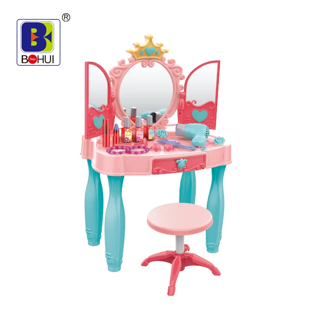 Crown  door opened toys  Kit Kids Table Dresser Jewelry Make Up Toy