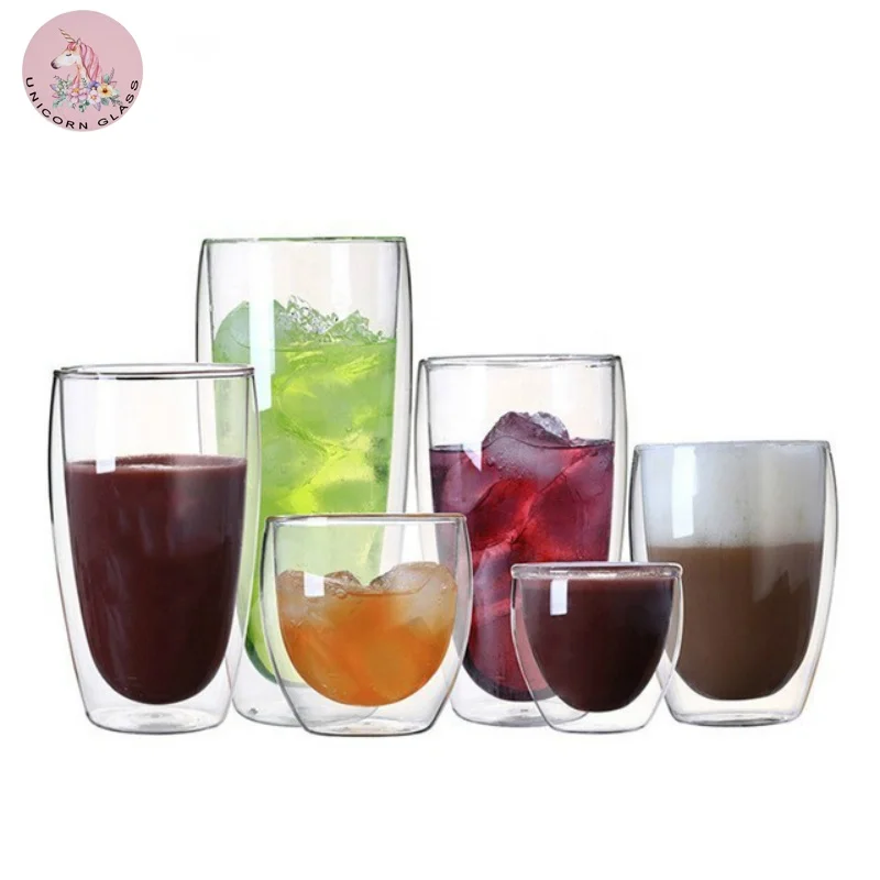 
Hot sale 80ml/200ml/250ml/350ml/450ml coffee glass set handcrafted double walled glass coffee cup, coffee glass 