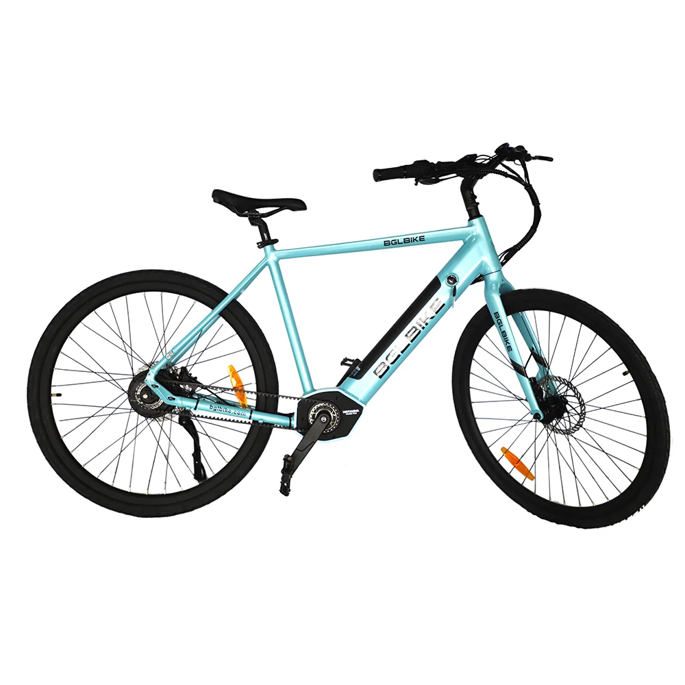 OEM New Design electric bicycle Road bike mid-mounted Ebike 48v 250w Belt Drive Mid Drive Electric Bike Internal variable speed