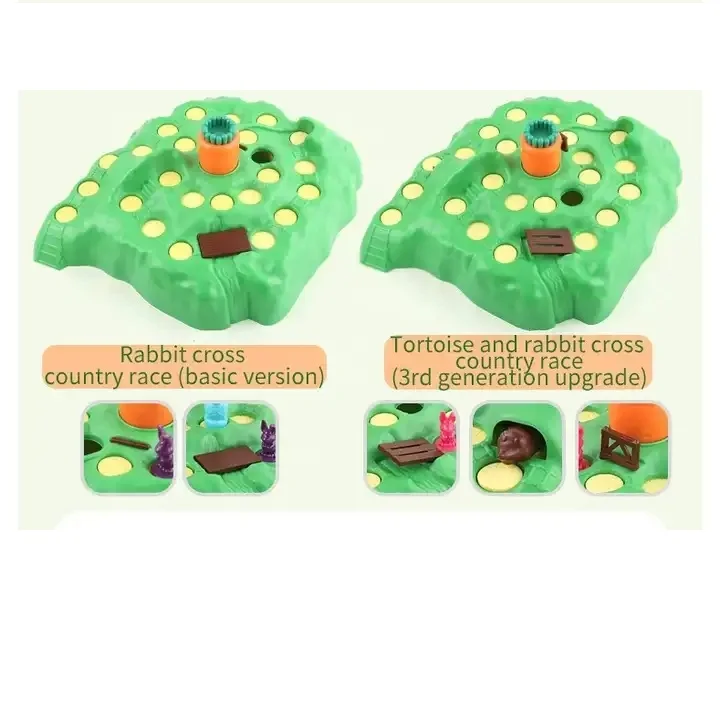 2022 toy board game bunny cross country chess rabbit competitive trap challenge desktop game interactive toy for kids