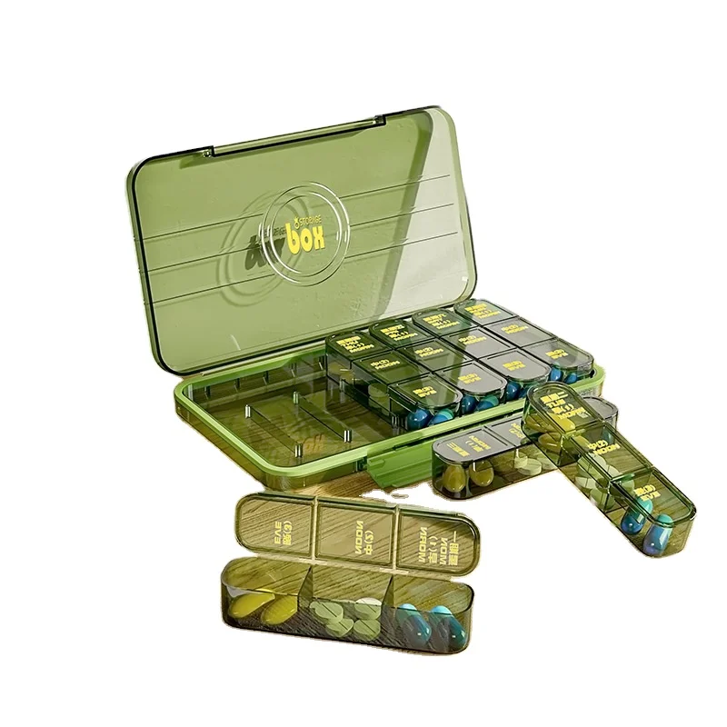 Foldable Mini Automatic Custom Luxury Travel Small Mini Pill Box Boxes Waterproof Travel Unit One Pill Magnetic