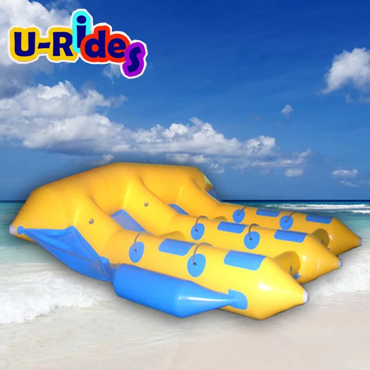 PVC airtight sea water sport games inflatable towable flying water tube towable boat inflatable flyfish  for water games