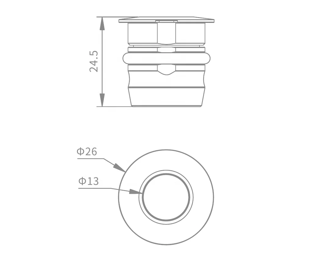 mini outdoor garden landscape path way inground underground light