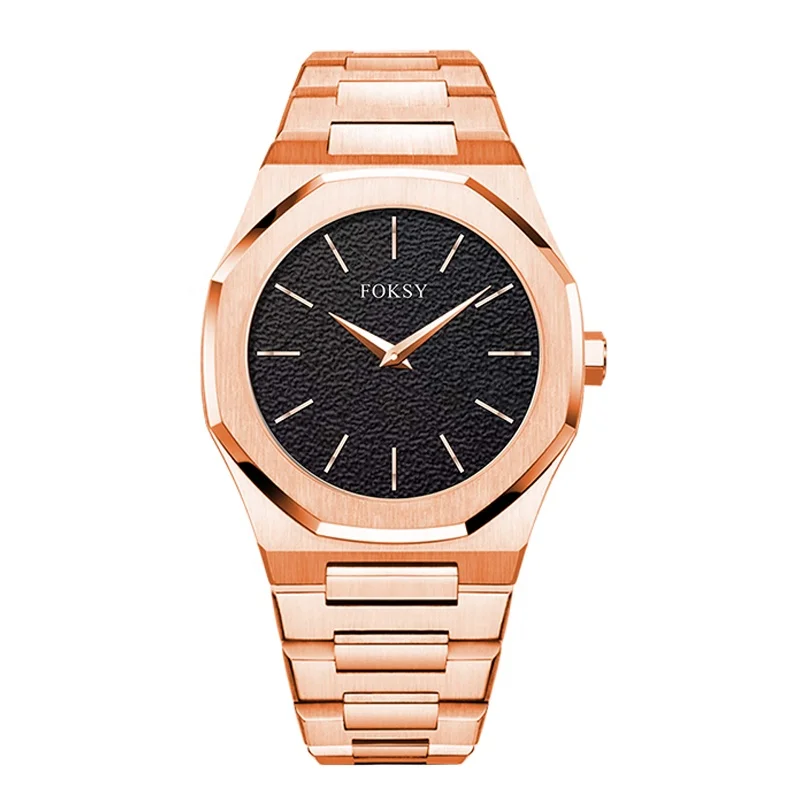 Custom Logo full Stainless Steel Japanese Movement High Quality Waterproof Men Wristwatch Quartz Watch