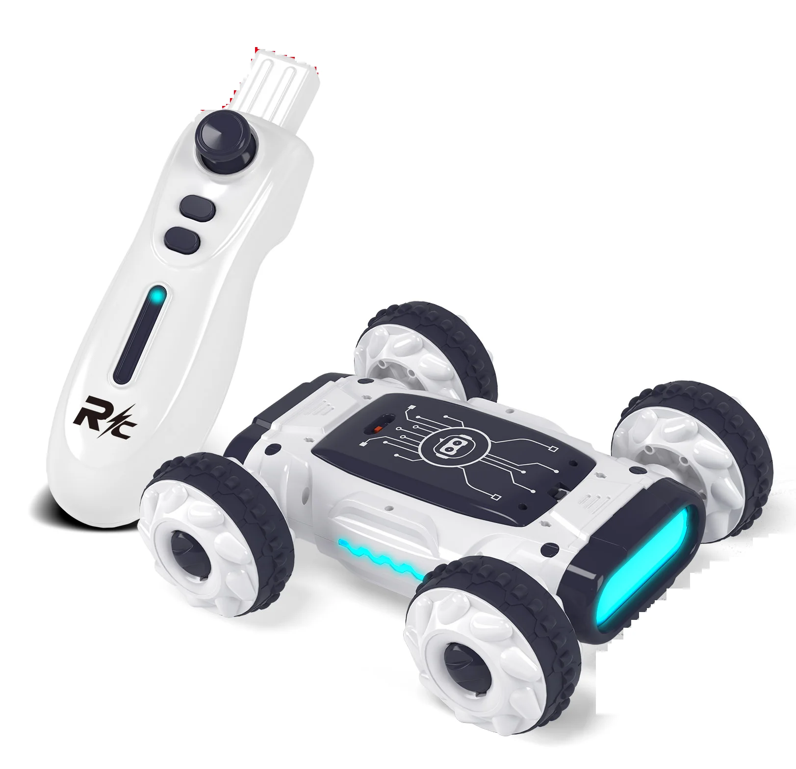 2.4G High speed proportional stunt toy car Sci-fi light sensing one button drift 360 degree rotating toy car