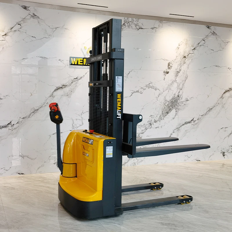 CDDE 1500kg full electric stacker 85AH battery walkie model forklift electric pallet stacker