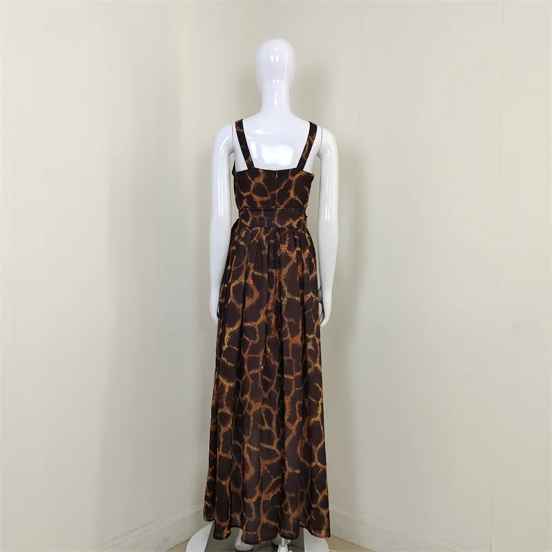 A5004 Hot Selling Spaghetti Strap Belted Summer Slim Dresses Plus Size Women