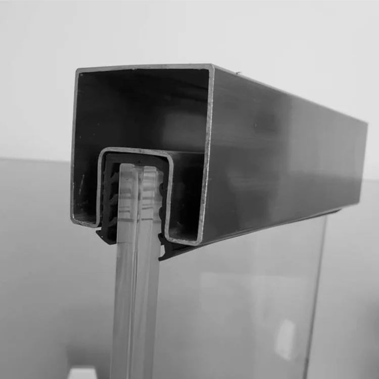 Balustrades Stainless Steel 304 316 Duplex 2205 Square Slot Cap Rails Tube Fitting Glass Balustrade