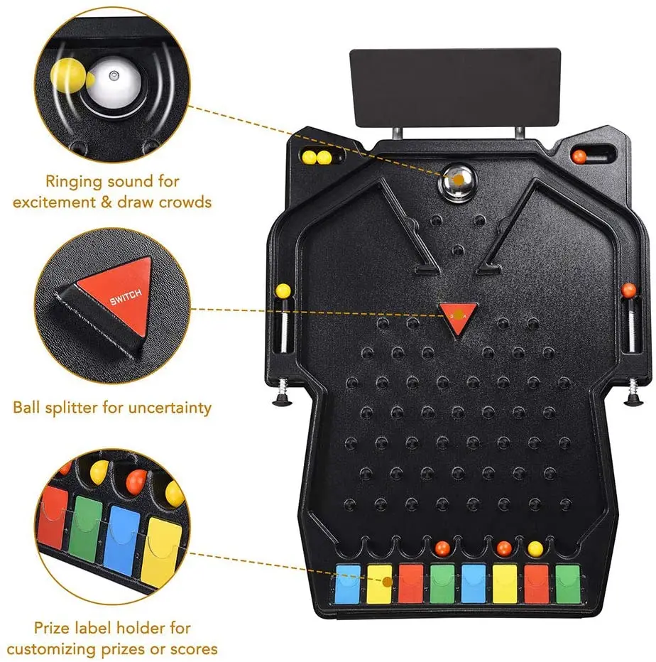 Настольная настольная машина для пинбола, Настольная настольная игра, награды на заказ, для семейных праздников, карнавала, 32x25 дюймов, 2 игрока