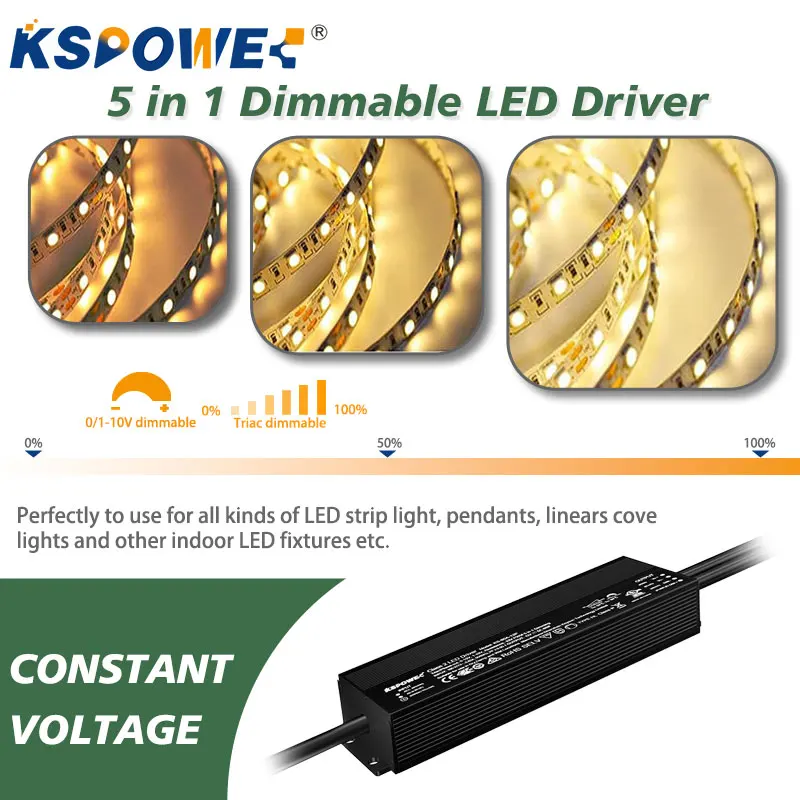 Aluminium 12v 40W Dimming Led Driver Ul Class2 Dimmable Led Driver 12v For Led Cabinet Light