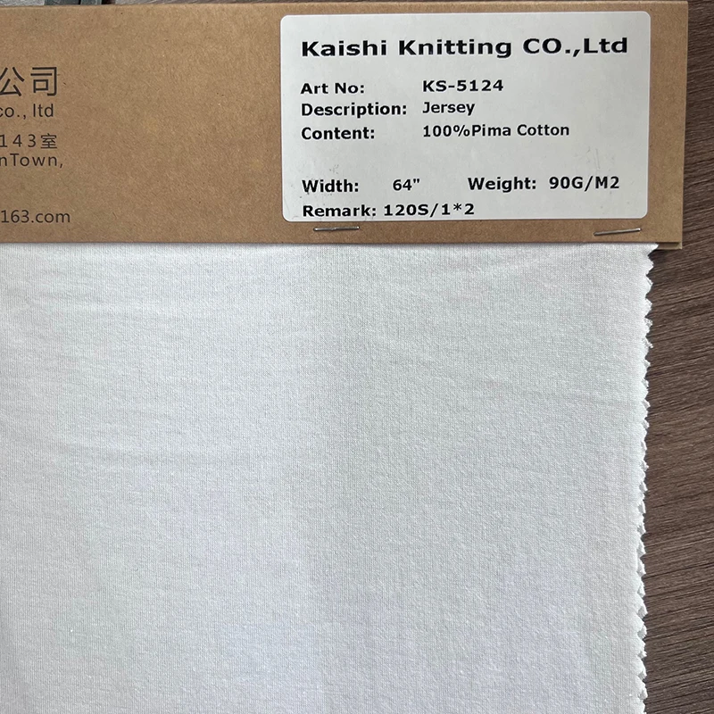 Sofa 120S/1*2 100% Pima cotton fabric High quality pima cotton Jersey Fabric 100organic cotton fabric