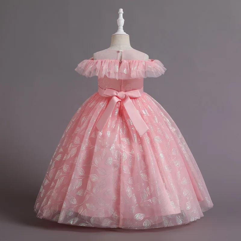 Fashion Kids Clothing Sunflower Baby Girls Wedding Dresses Birthday Party FOR 5-10YEARS Y007