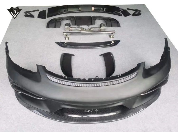 For Porsche GT4 style frp body kits  boxster 718 GT4 style car bumpers hot selling
