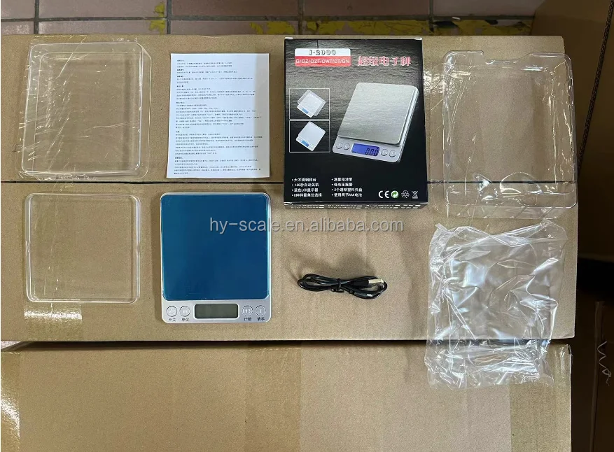 Wholesale I2000 3kg Digital Kitchen Kitchen Scale OEM Customized Rechargeable ROHS Weighing Scale