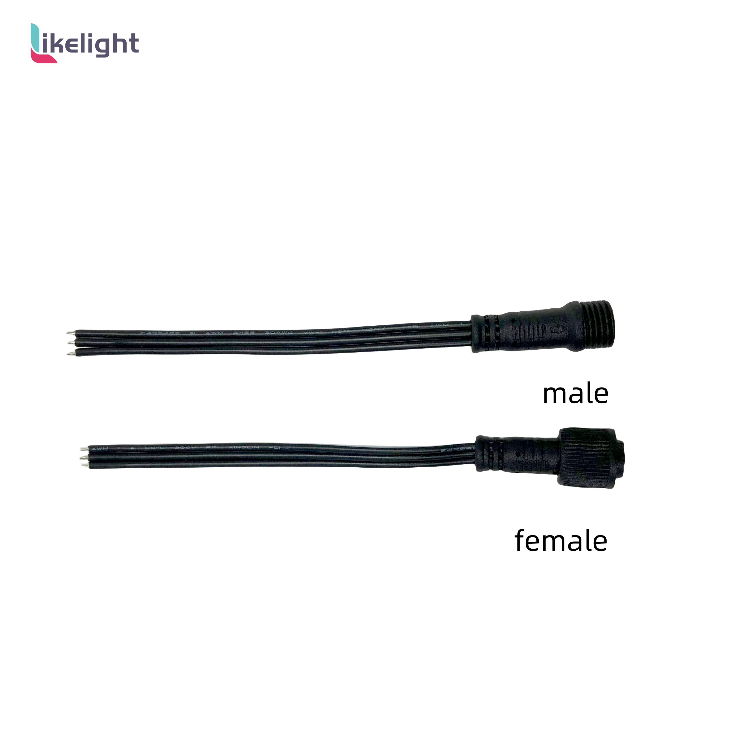 2pin 3pin 4pin 5pin 4 wire waterproof copper LED custom light outdoor cables