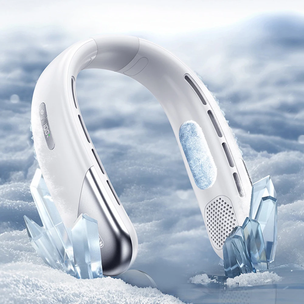 2024 ultra-silence Portable Neck Fan Hands Free Bladeless Fan Rechargeable Headphone Design fan