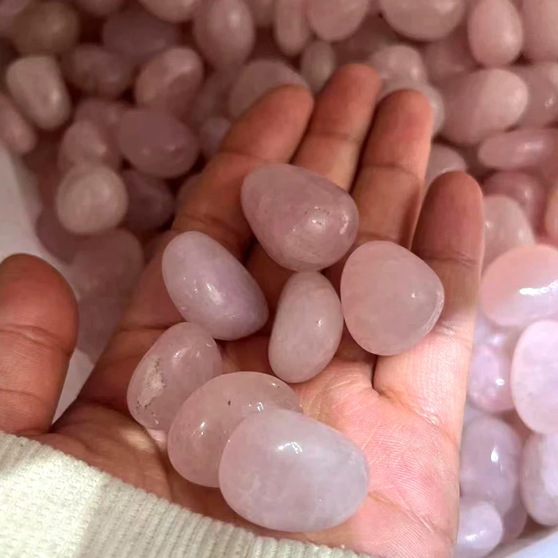 Hot Sale Natural Rose Quartz Stone Polishing High Quality Rose Quartz Tumbled Stone