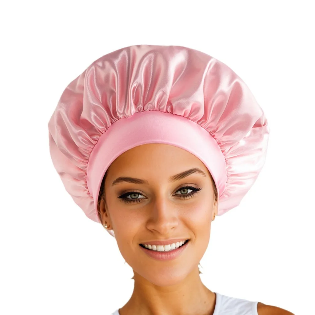 Popular Elastic Band Reusable Shower Cap Bonnet Waterproof Eva Lined Bathing Spa Salon Shower Caps