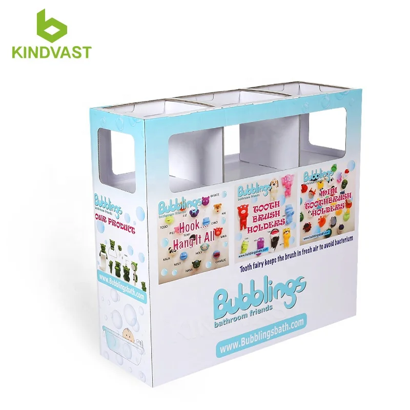 cardboard promotional pop retail dump bin floor display for toys , Free samples!