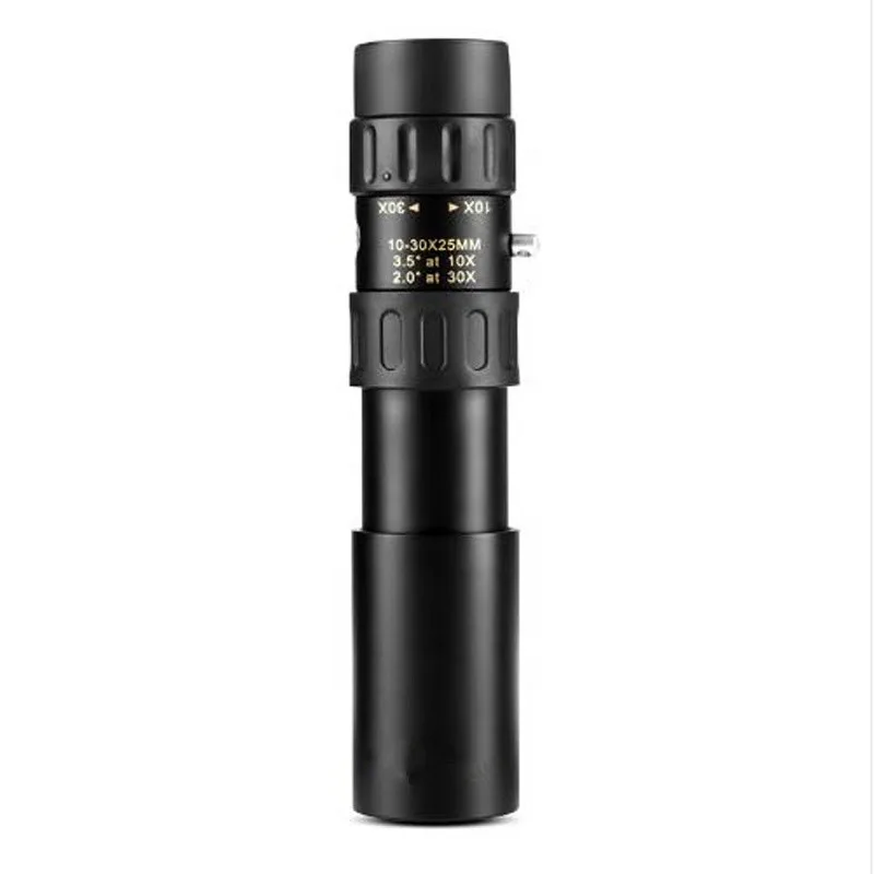 Pocket 10 * 30 * 25 zoom monocular telescope equipped with universal mobile phone clip and intelligent tripod
