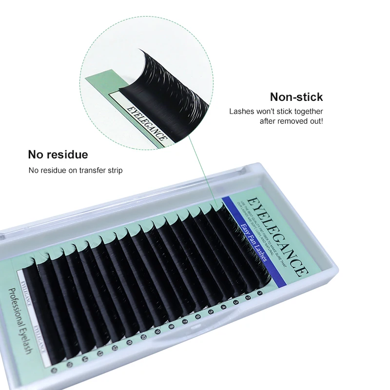 Wholesale Private Label Volume Korean Silk Russian Easy Fan Cashmere Lash Extension Trays