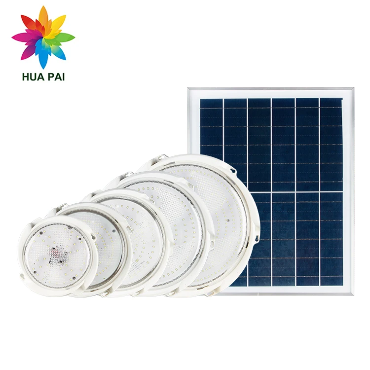 HUAPAI Hot Sale Surface Mounted ABS Housing Waterproof Ip65 Outdoor LED Solar Ceiling Light