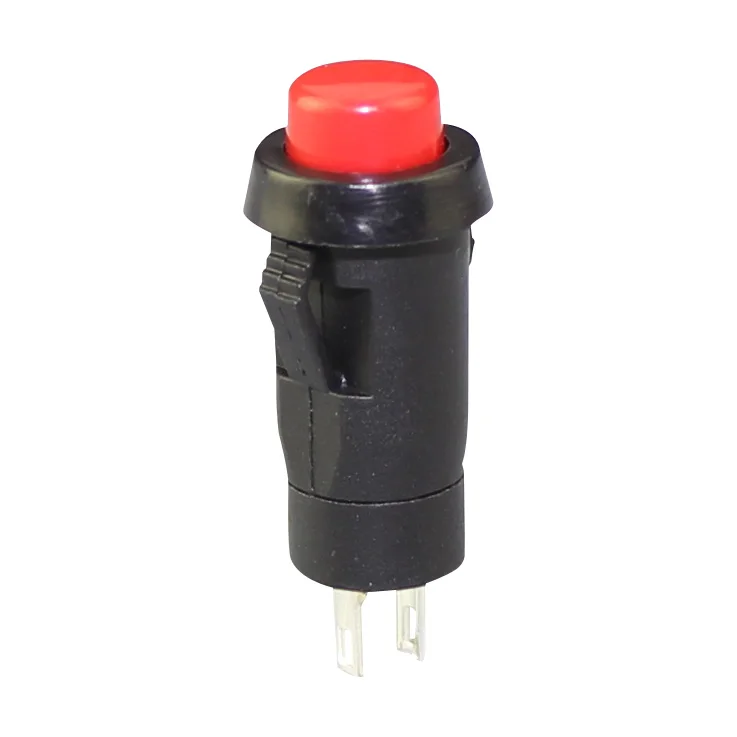 DaierTek Plastic Push Button 10mm Latching Push Button Switch 2 Pin SPST On Off Sanp-In Mounted Push Switch Button