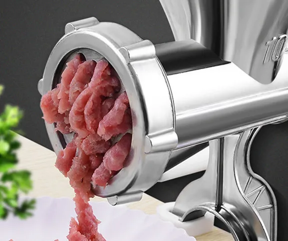 Manual meat grinder, aluminum alloy household multifunctional food processor, noodle sausage grinder