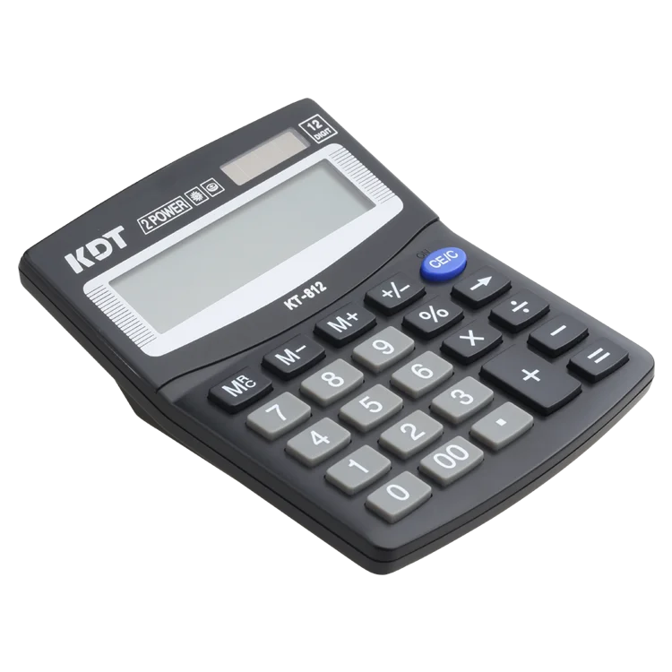 12 Digits Calculator Kt-812 Dual Power Gold Calculator Calculadora Financeira Advanced Mathematical Calculator