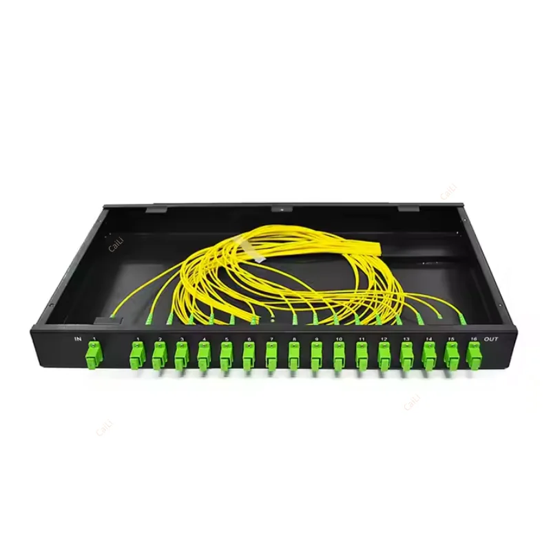 1*16 1*24 1*32 PLC Cassette Terminal Box SC Rack Mount Splitter For 19 inch Distribution Frame Fiber Optical PLC ODF Singlemode