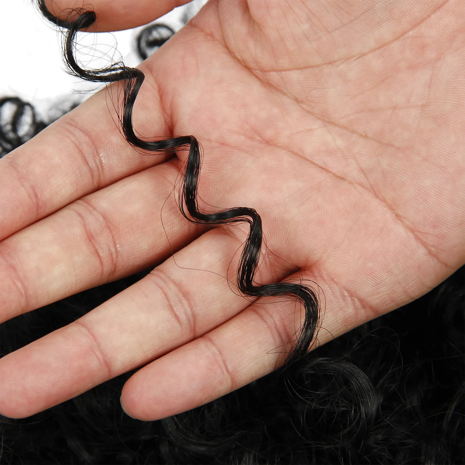 Wholesale 14inch curly drawstring braided Ponytail hair extension for women
