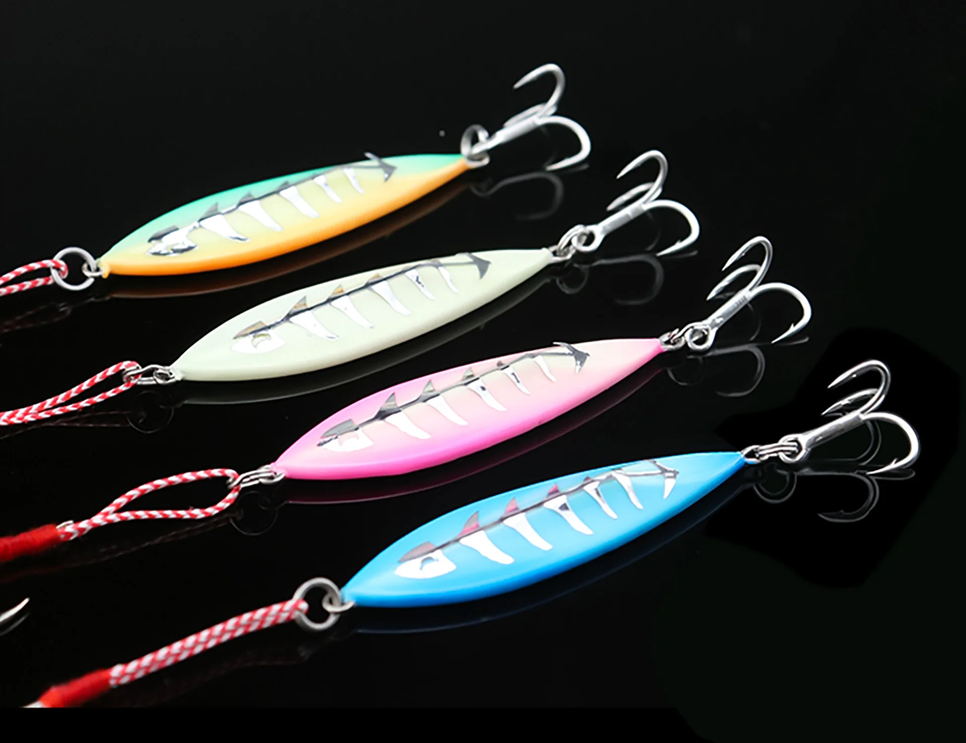  Рыболовные приманки в соленой воде с медленным шагом для троллинга воды светящиеся джиги