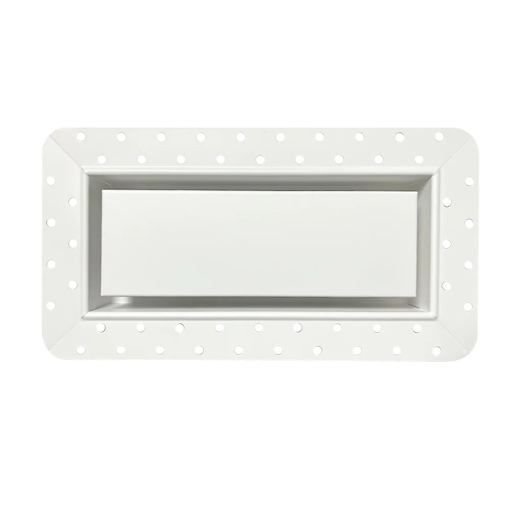 Lakeso 4*12 дюймов потолочное Вентиляционное вентиляционное отверстие Hvac металлическое вытяжное для гипсокартона