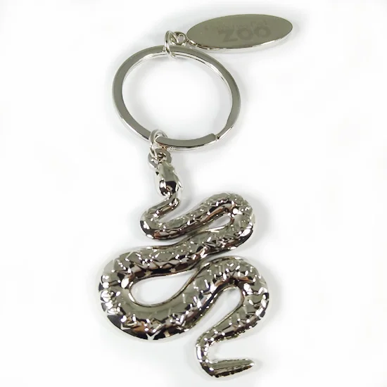 New Design Silver Metal Snake Shape Key Chain Key Ring Key Holder