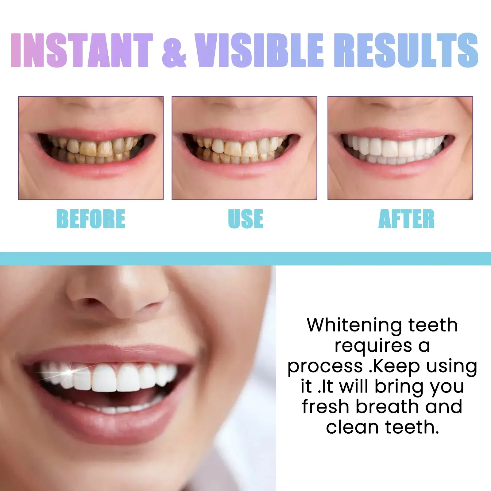 New Arrival OEM Logo Dental Whitening Bentonite Clay Active Natural Pearl Powder Teeth Whitening Powder