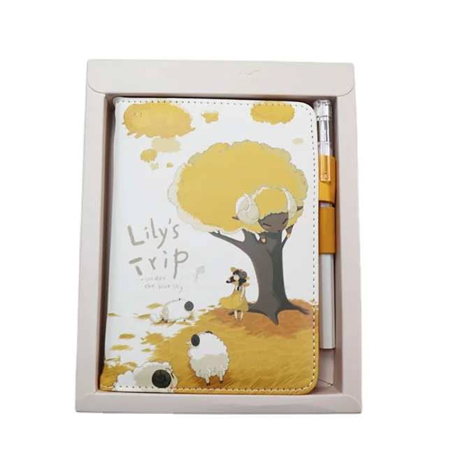 Weekly planner Custom Printing 2021 Hardcover Line Journal Box Sets A5 Diary Notebook Gift Set