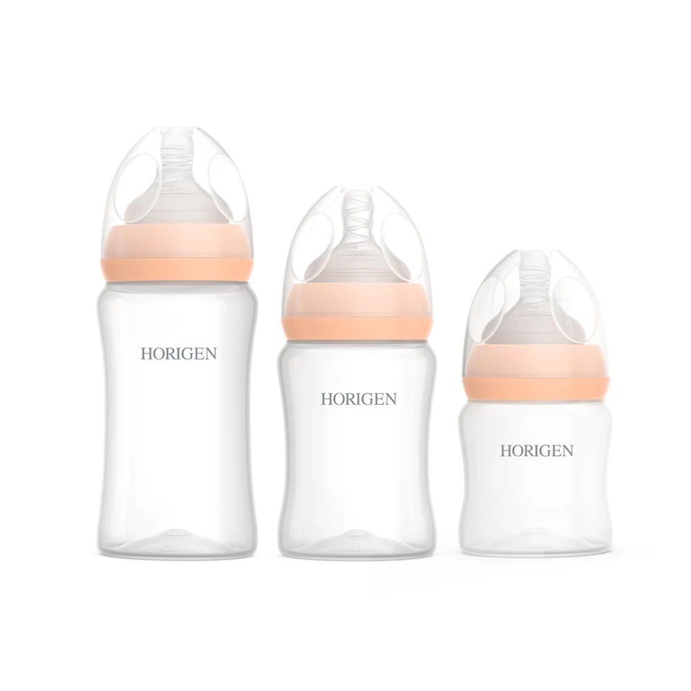 HORIGEN custom best eco friendly Bpa Free PP baby milk bottle food grade 120ml/180ml/240ml plastic milk feeding bottles