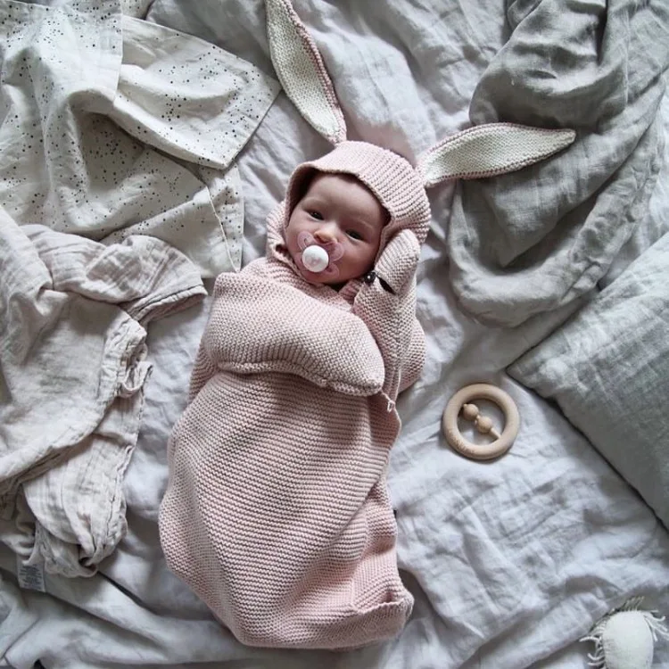  Light pink winter warm keeping 100% cotton newborn baby infant sleeping