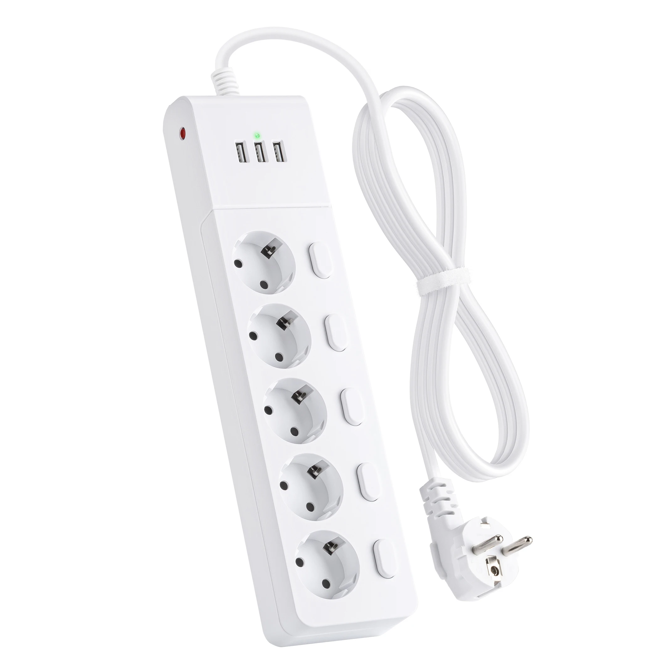 Onlywin  industrial wall sockets and switches usb european eu standard german power stript with button