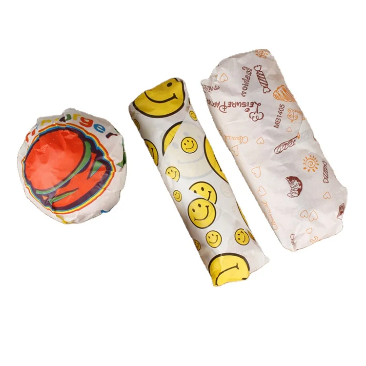 
Wholesale Factory hotsell coated paper hamburger wrapping paper for food packing 
