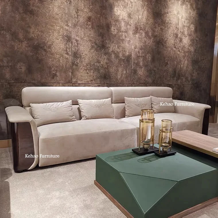 Chesterfield Luxury Genuine Leather Living Room Home Furniture Nordic Big Design Wooden Classical Arabic Sofa Sets