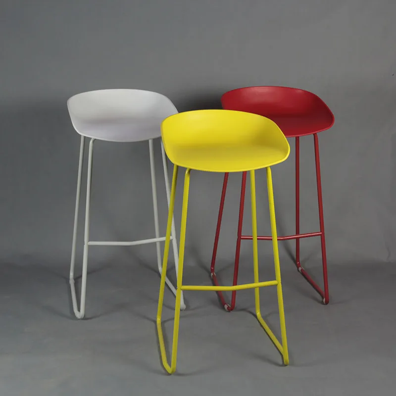 
Nordic style simple iron family bar stool high chair 
